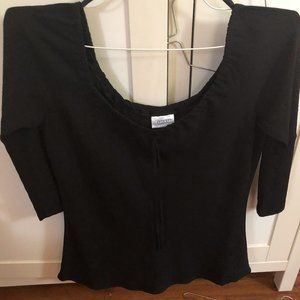 Bought in Milan, Italy - Black Dress Shirt - can be worn off shoulder